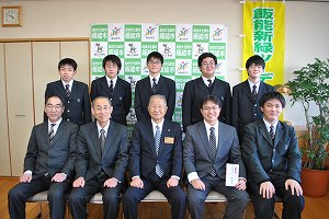 市長と共に記念撮影