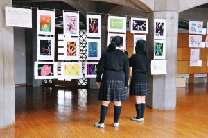 美術の作品展示（中学校）