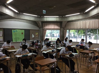 中学　学校総合体育大会中のＩＳＭ